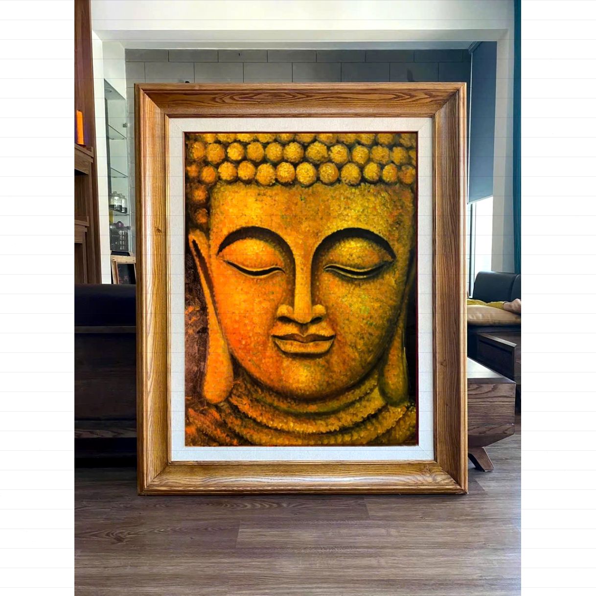 Tranh Phật Giáo Giác Ngộ Sơn Dầu 80x98cm Độc Bản 